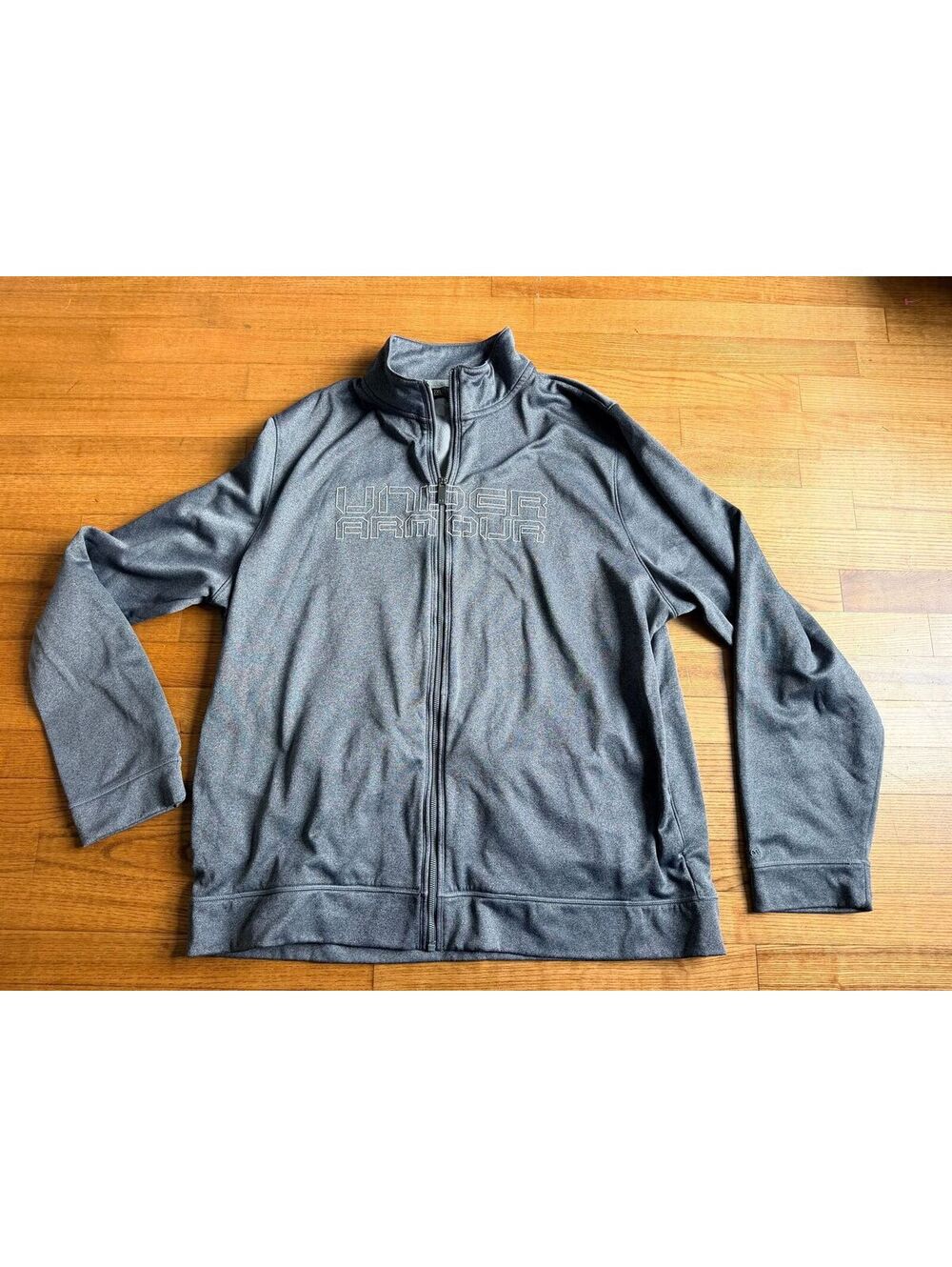 Under Armour UA Storm Mens 2XL Gray Fleece Full Zip Jacket Athletic Sweatshirt